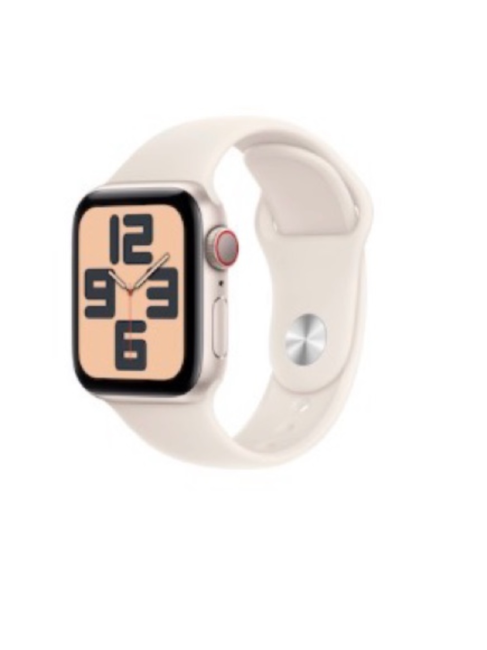 Apple Watch SE 2nd Gen in Starlight with Starlight Sport Band (M/L - 2024)